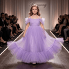 lavender net frock M260045