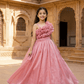 pink jimmy chu party wear M250337