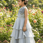 Grey organza frock M260046