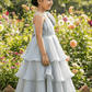 Grey organza frock M260046
