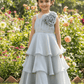 Grey organza frock M260046