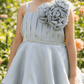 Grey organza frock M260046