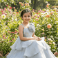 Grey organza frock M260046
