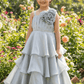 Grey organza frock M260046