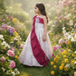 pink brocade party wear M260049