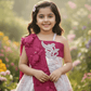 pink brocade party wear M260049