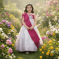 pink brocade party wear M260049
