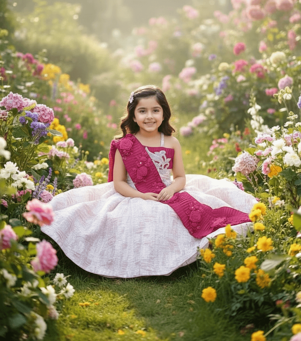 pink brocade party wear M260049