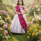 pink brocade party wear M260049