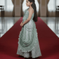 green brocade party wear M260050