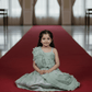 green brocade party wear M260050