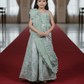 green brocade party wear M260050