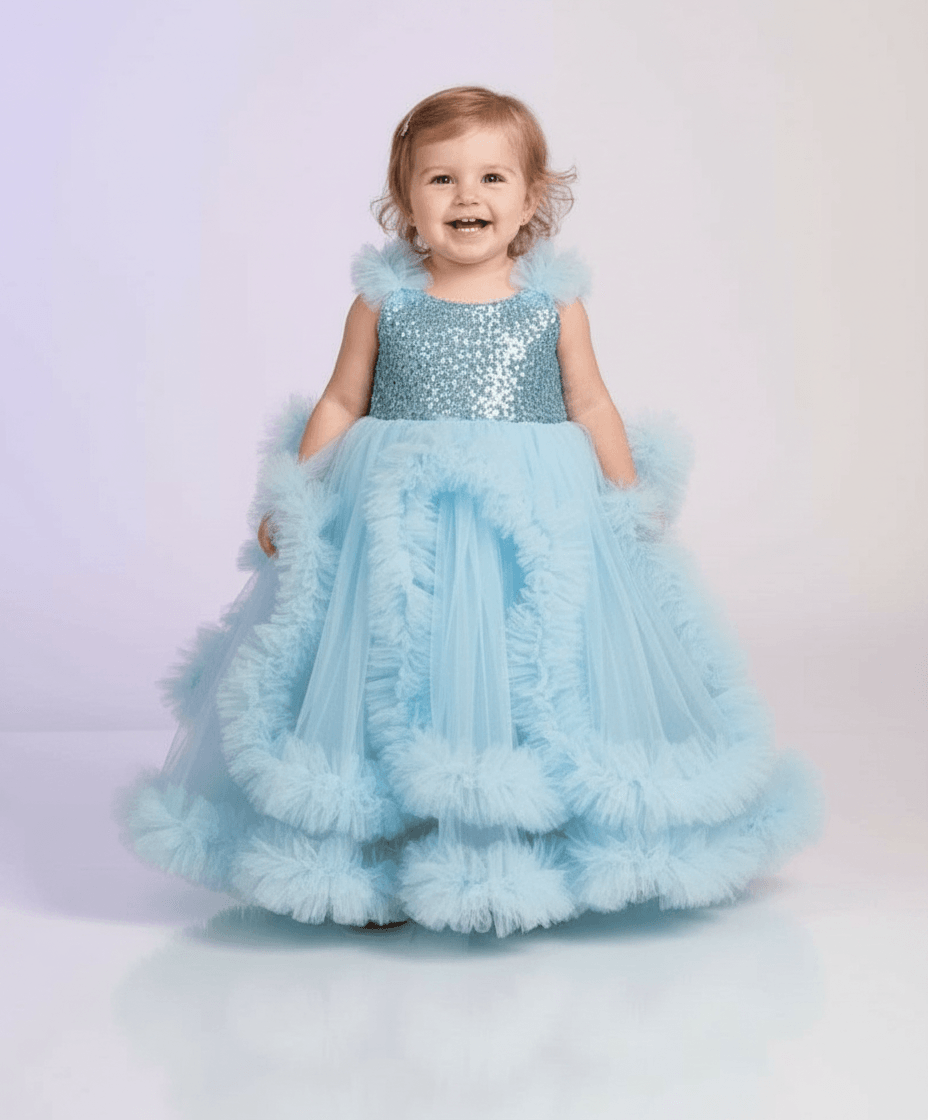 blue net frock M260052