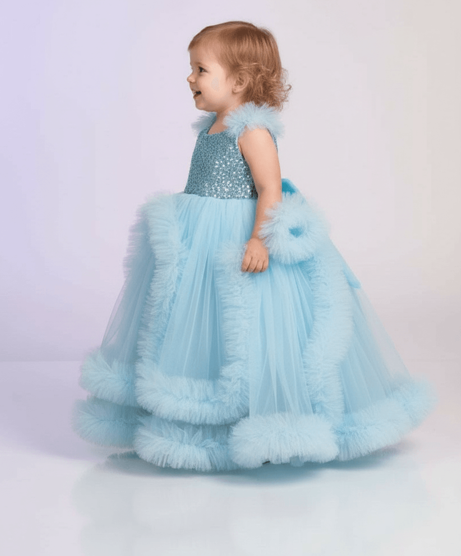 blue net frock M260052