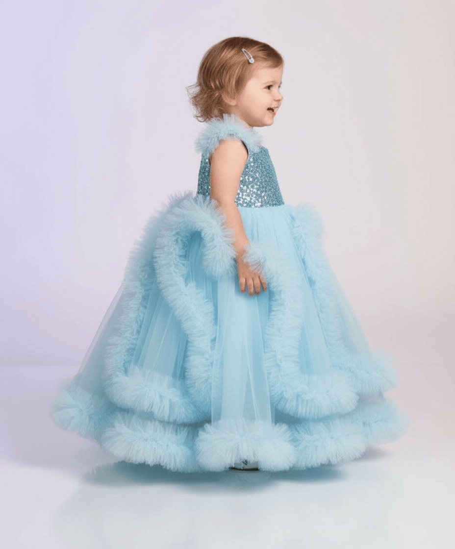 blue net frock M260052