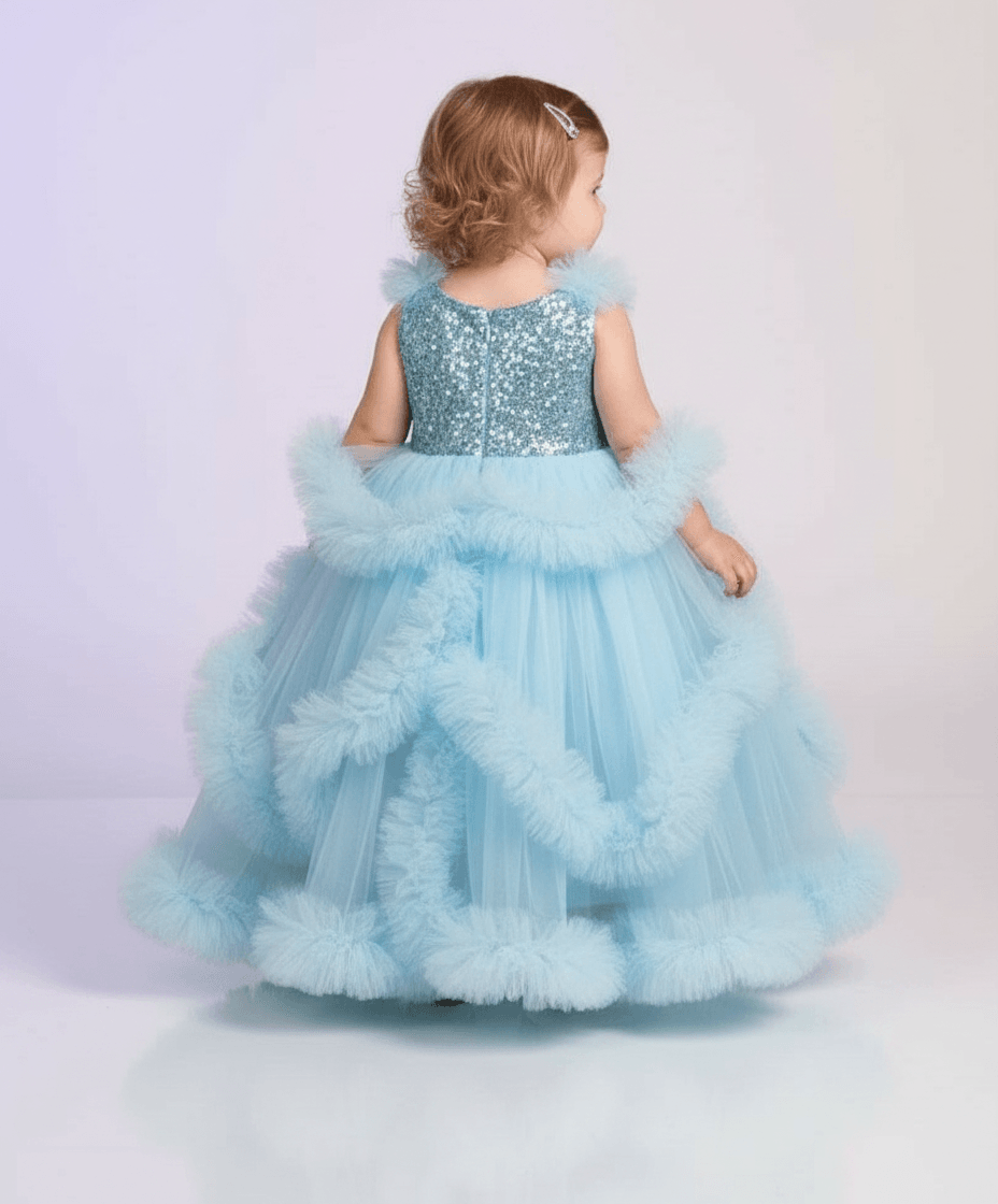 blue net frock M260052