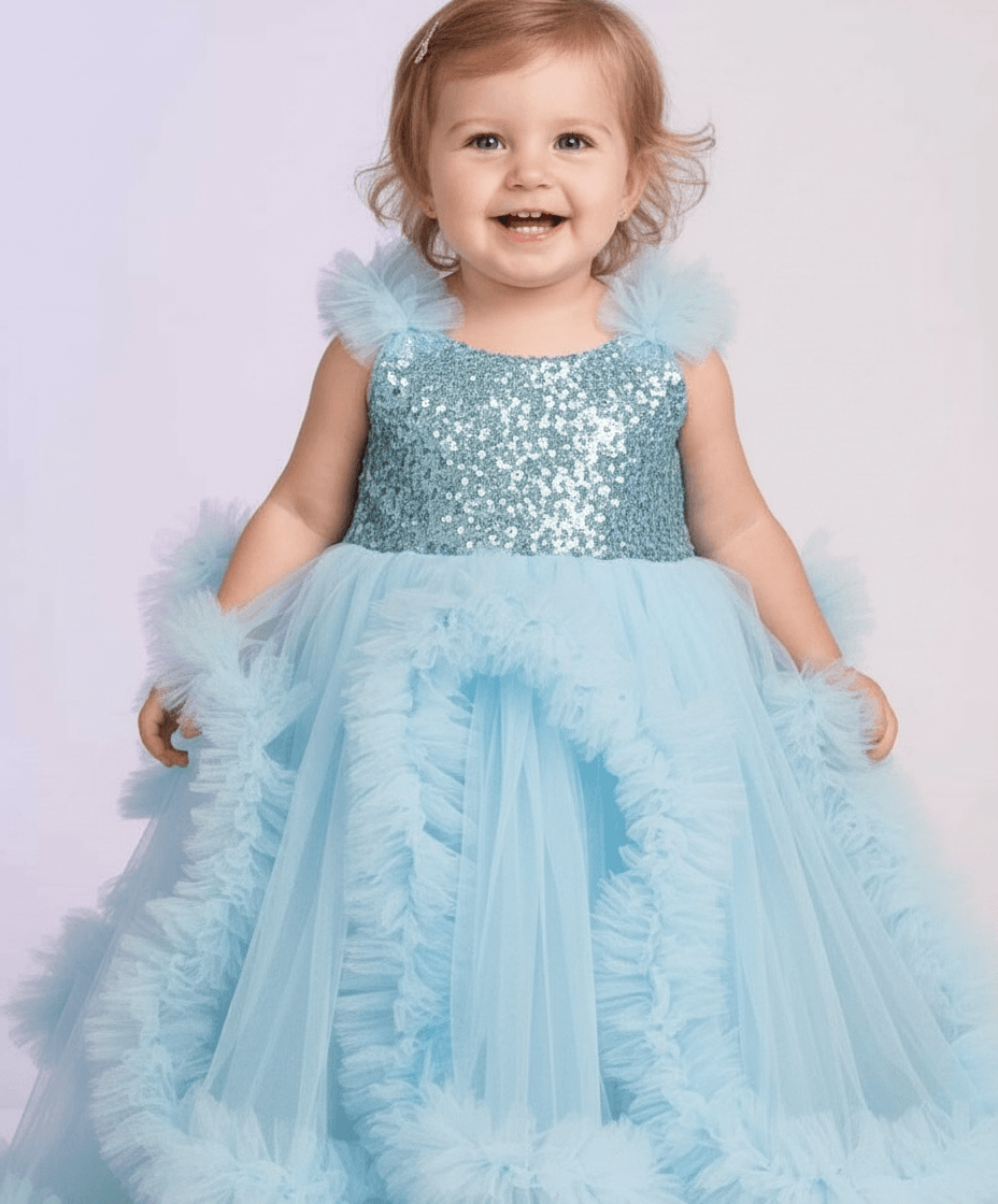 blue net frock M260052