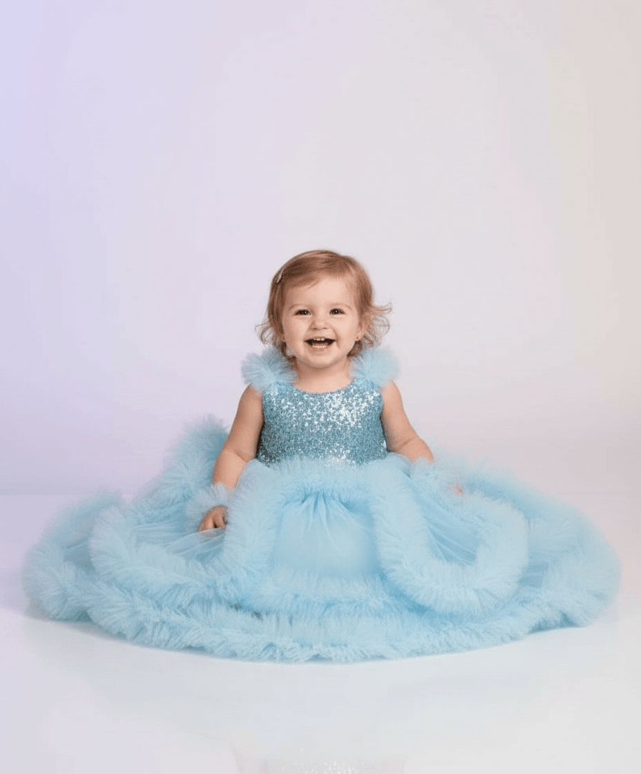 blue net frock M260052