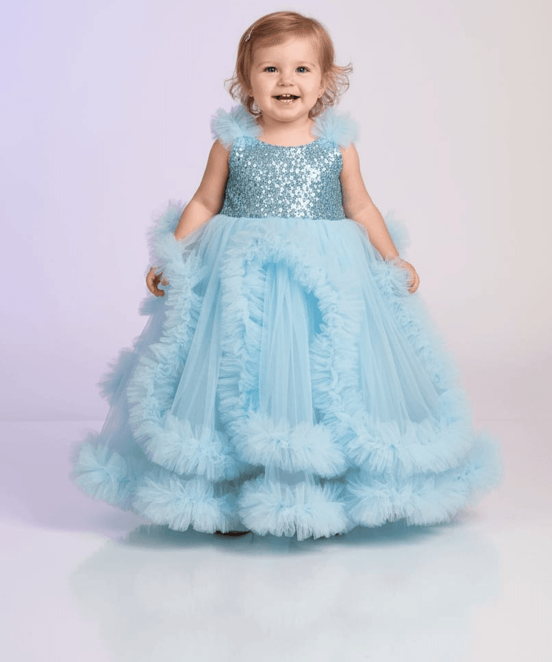 blue net frock M260052