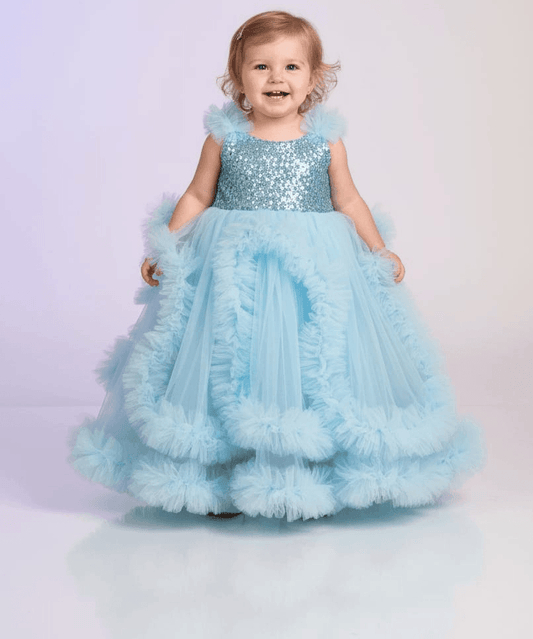 blue net frock M260052