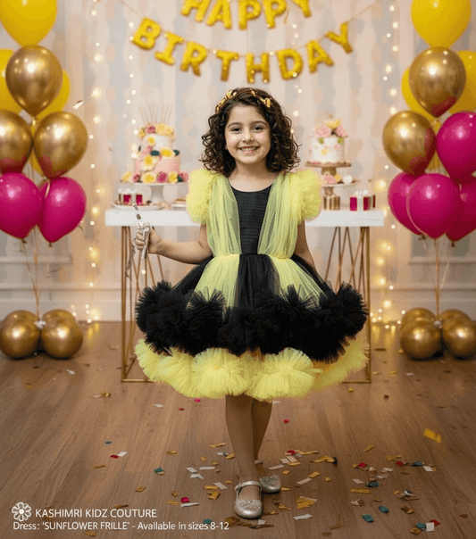 yellow net frock M260053