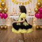yellow net frock M260053