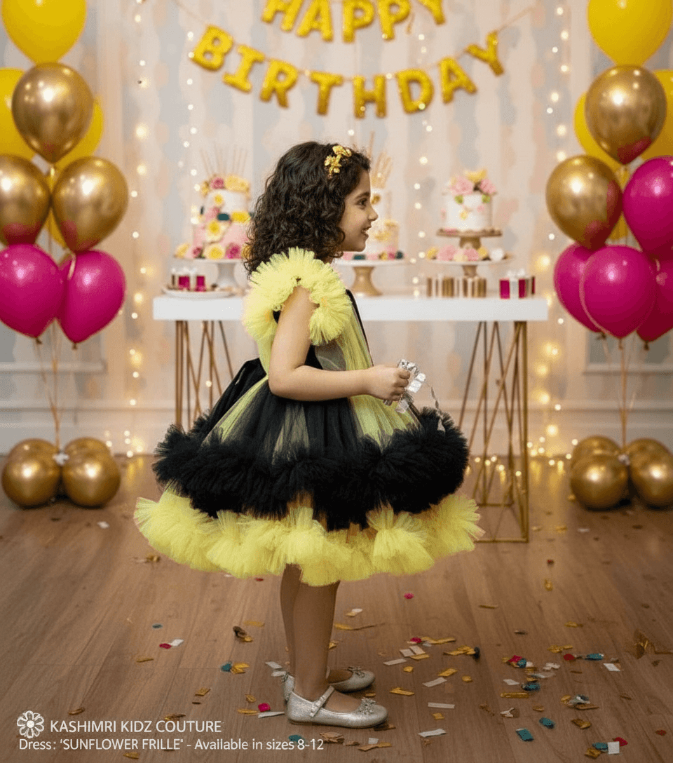 yellow net frock M260053