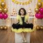 yellow net frock M260053