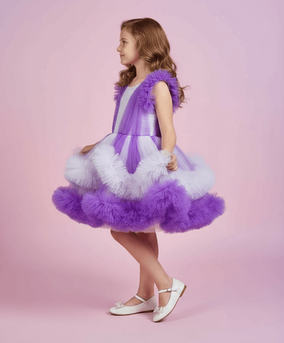 purple net frock M260054