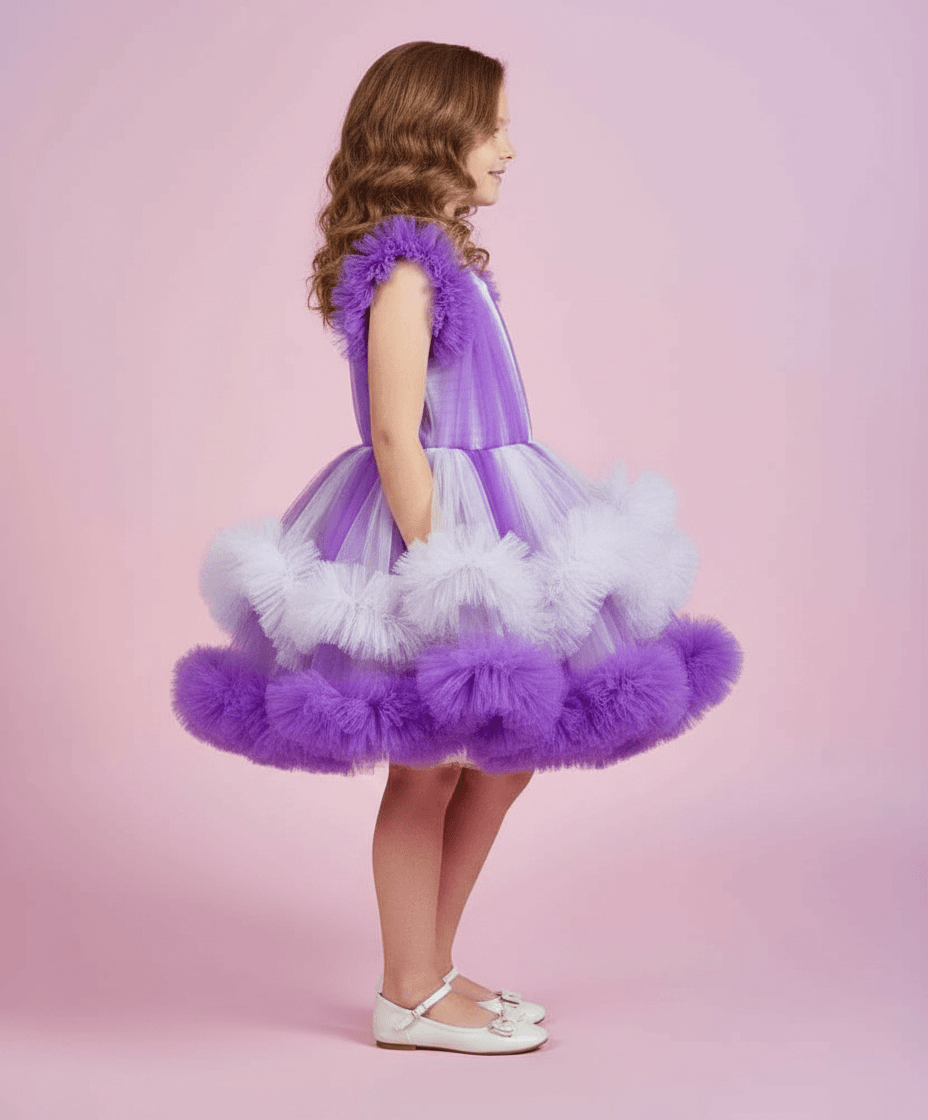 purple net frock M260054