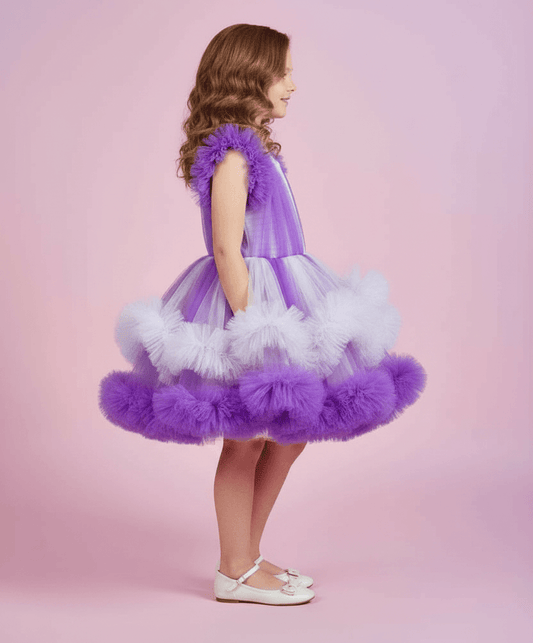 purple net frock M260054