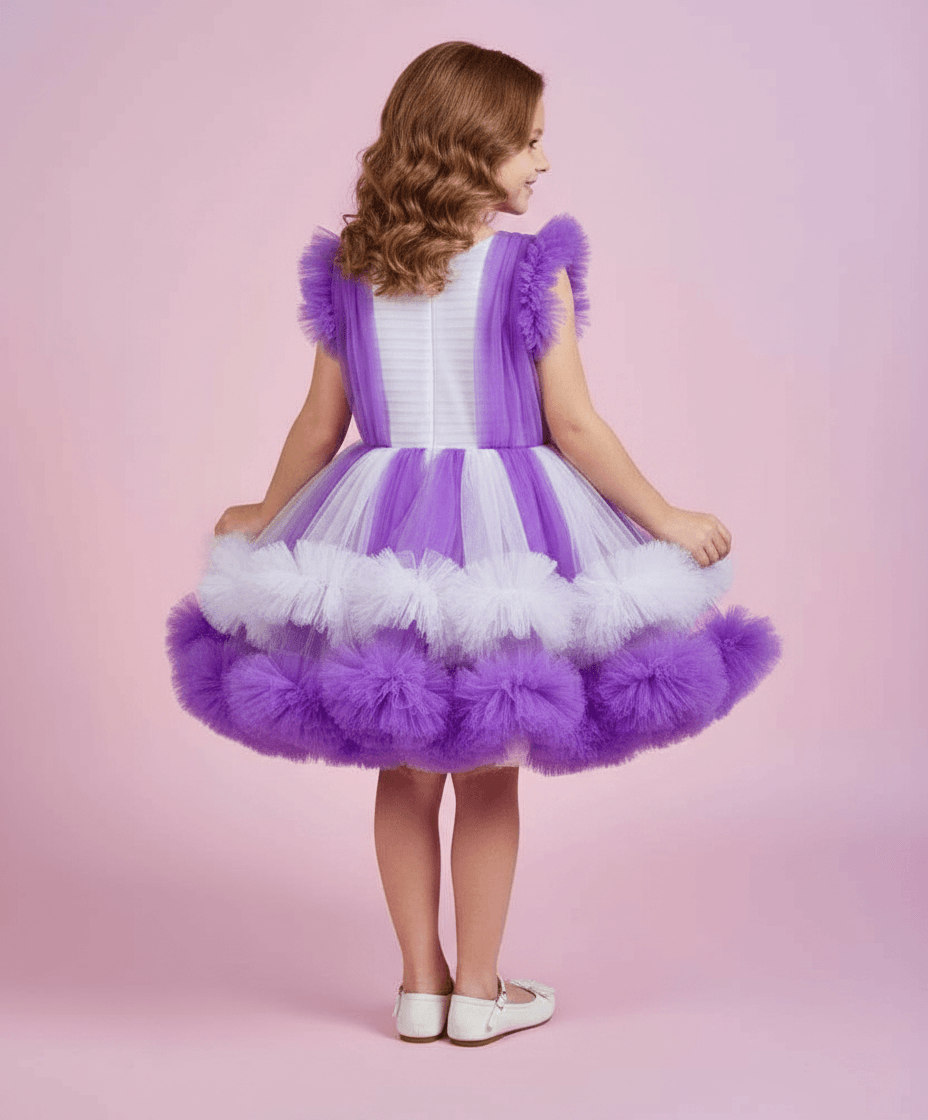 purple net frock M260054