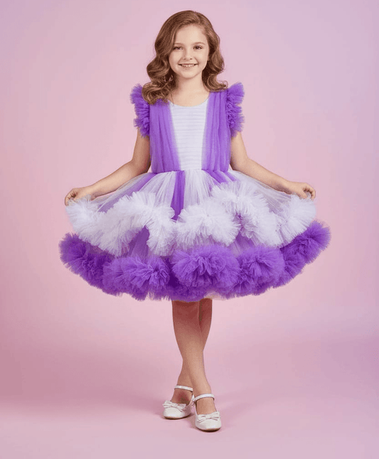 purple net frock M260054