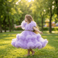 lavender net frock M260059