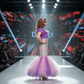 purple net frock M260060