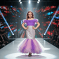 purple net frock M260060