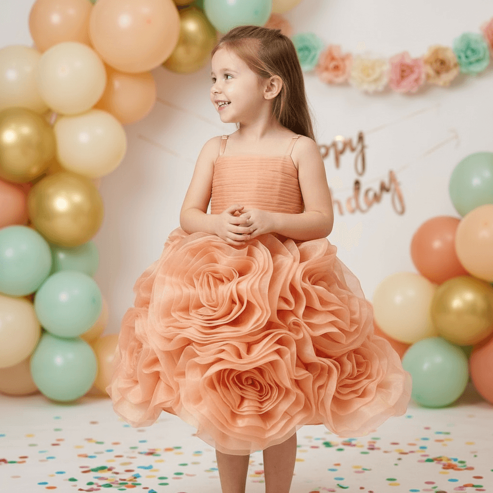 Peach frock M260061