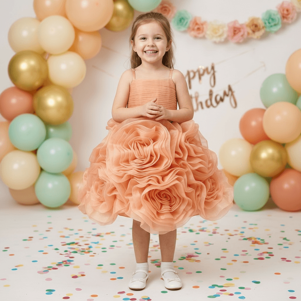 Peach frock M260061
