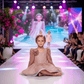 Pink sequine frock M260063
