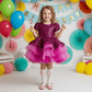 Magenta sequine frock M260064