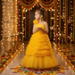 yellow net frock M260065
