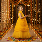 yellow net frock M260065