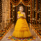 yellow net frock M260065