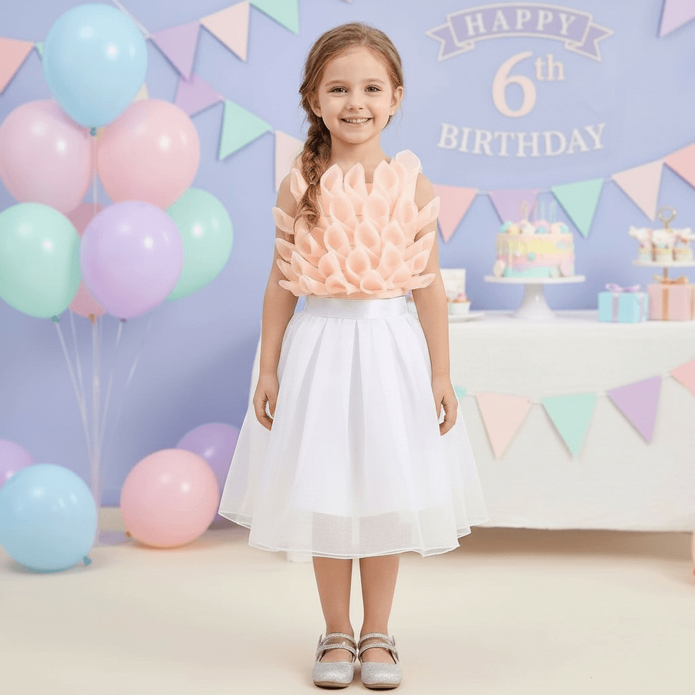 peach  skirt-top M240022