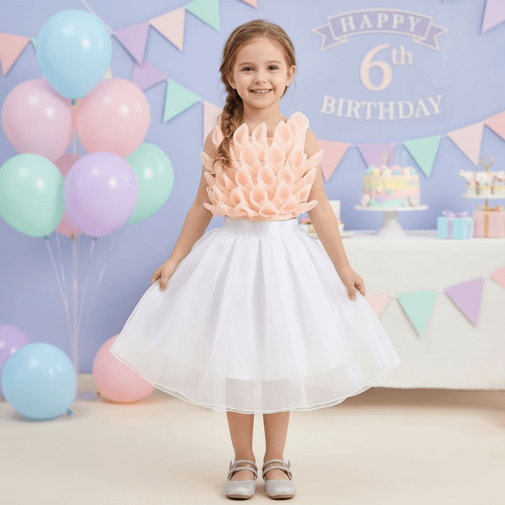 peach  skirt-top M240022