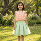 peach  skirt-top M240023