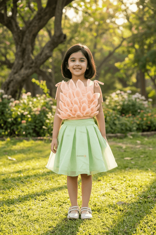 peach  skirt-top M240023