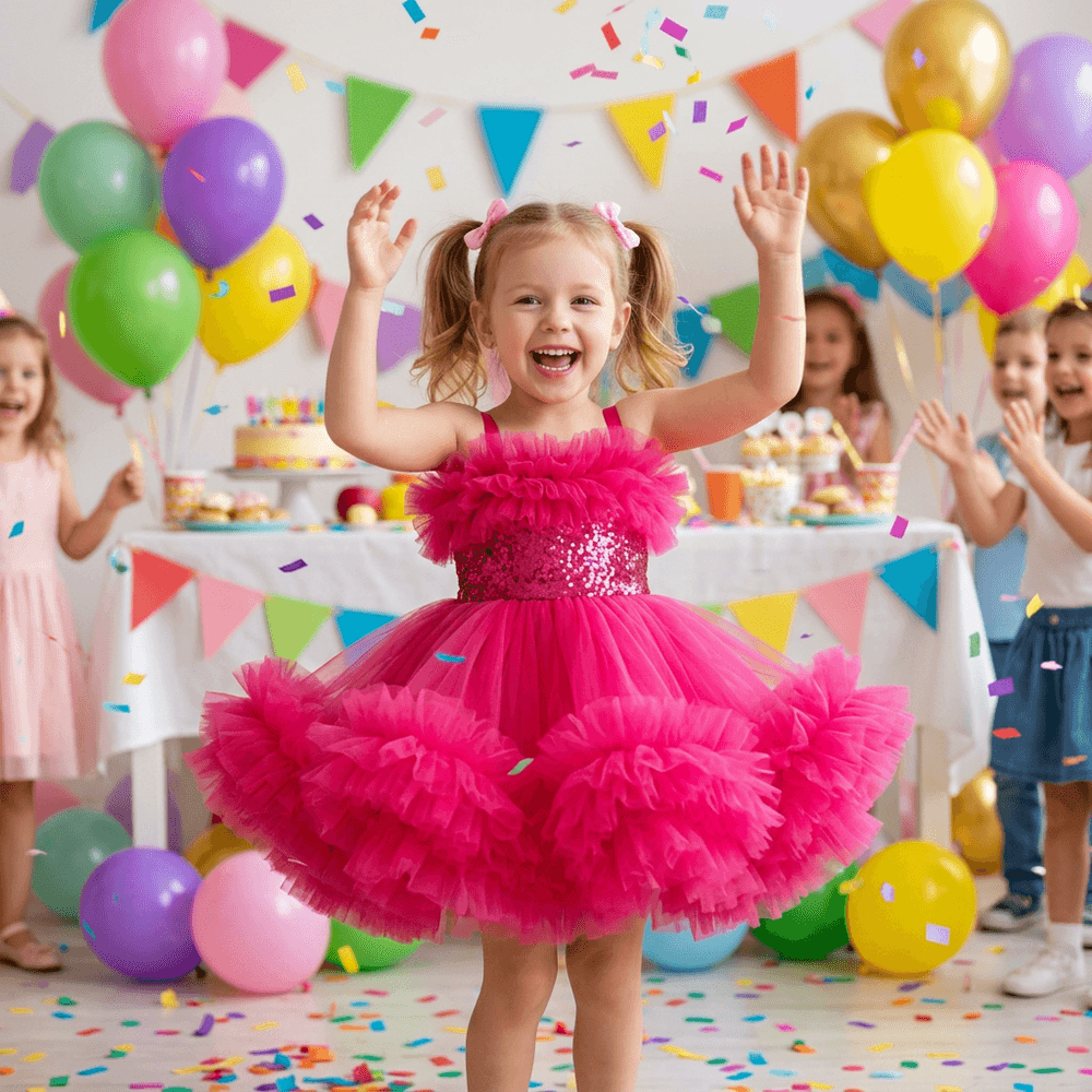 Magenta frock M260070