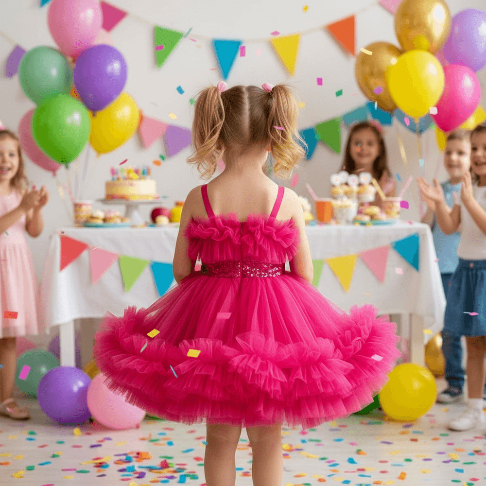 Magenta frock M260070