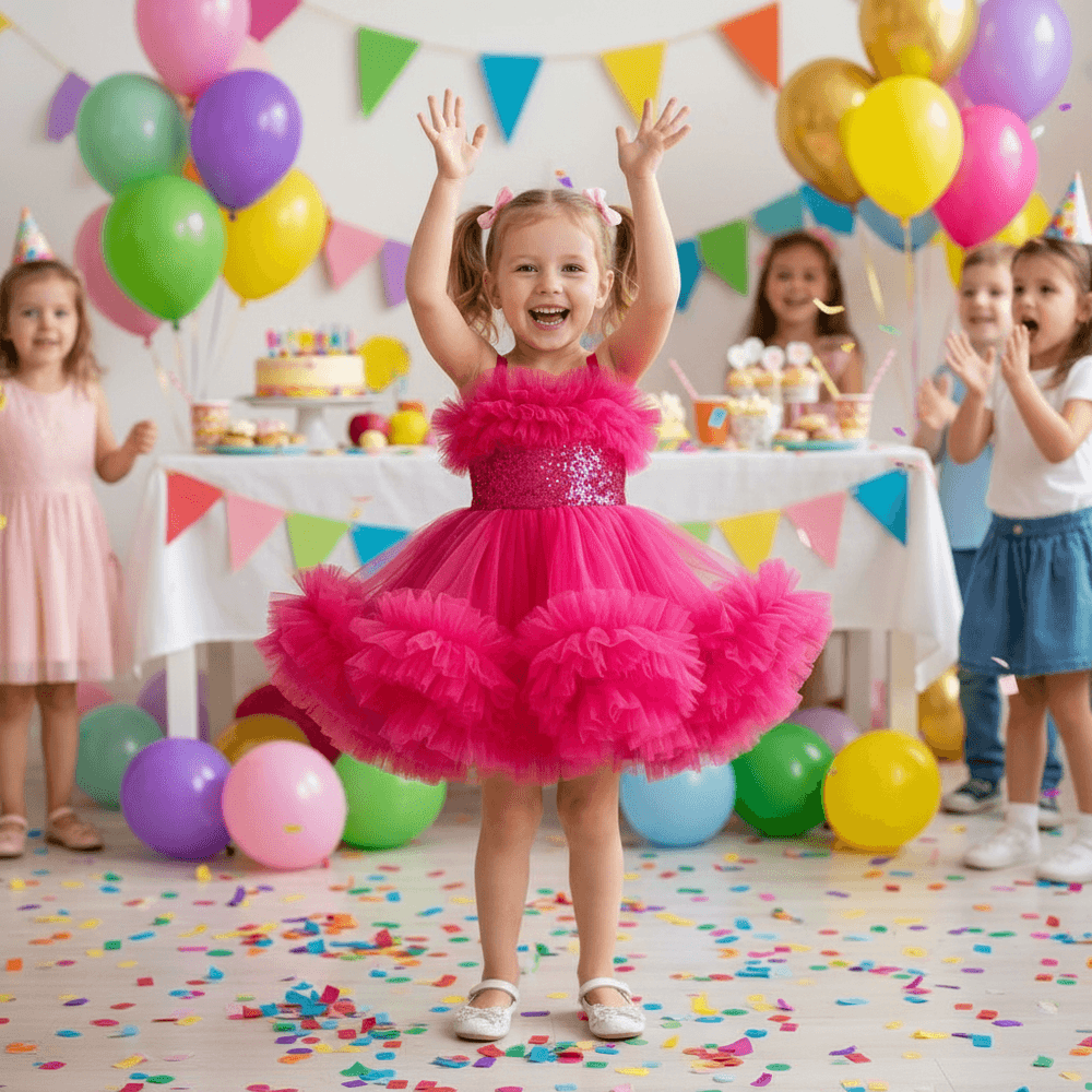 Magenta frock M260070